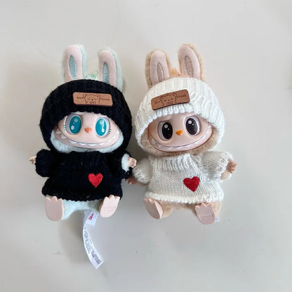 17cm Labubu Doll Clothes Fashion Clothes Hoodies Doll Clothes Color Match Hoodies Dolls Accessories