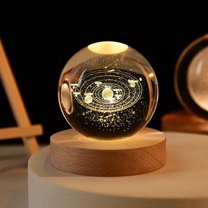 Galaxy Crystal Ball LED Night Light for Home Decor - Smarsty