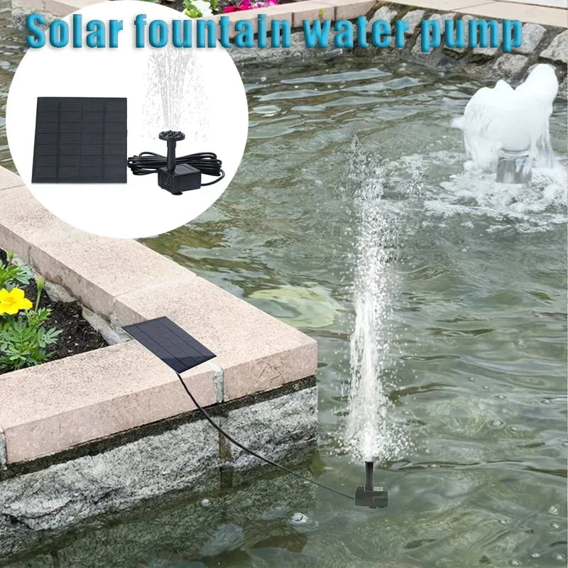 Solar Fountain Pump with Six Nozzles for Garden Decor - Smarsty
