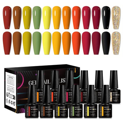 12Pcs Macaron Gel Nail Polish Set For Long Lasting Manicure - Smarsty