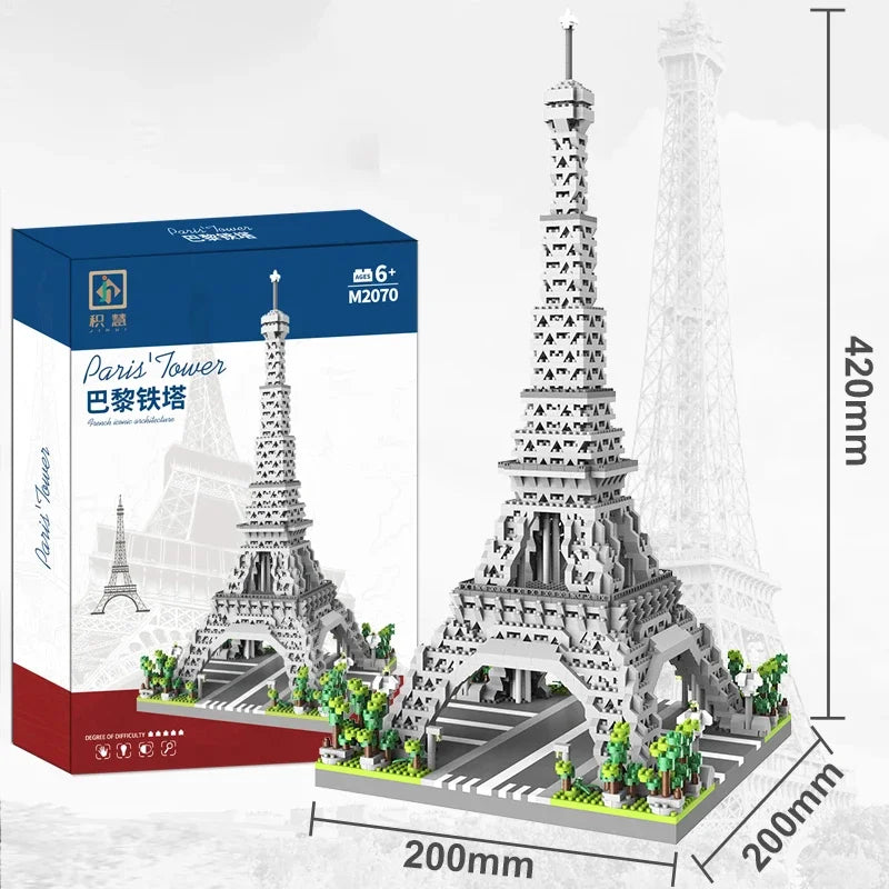 Eiffel Paris Tower Building Block Series Boys and Girls Children's Micro Particle Building Block Assembly Puzzle Toys by Smarsty