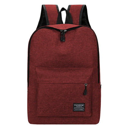 15 inches Versatile Backpack Trendy Washable Oxford Cloth Computer Bag Black Grey Blue Red School Student Backpack Unisex - Smarsty