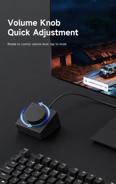 USB C Hub Docking Station Shortcut Buttons Volume Control - Smarsty