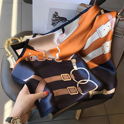 Luxury Silk Scarf Women Satin Shawl Sun Protection Wrap - Smarsty