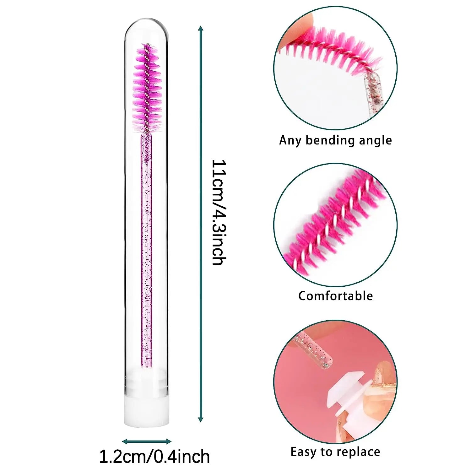 Reusable Eyelash Brush Tubes for Easy Makeup Application - Smarsty