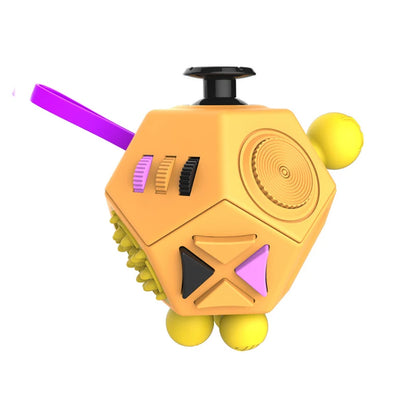 6/12 Sides Cube Decompression Toy Rainbow Stress Relief Autism ADHD OCD Anxiety Sensory Toys Fingertip Desk Toy for Kids Adult by Smarsty