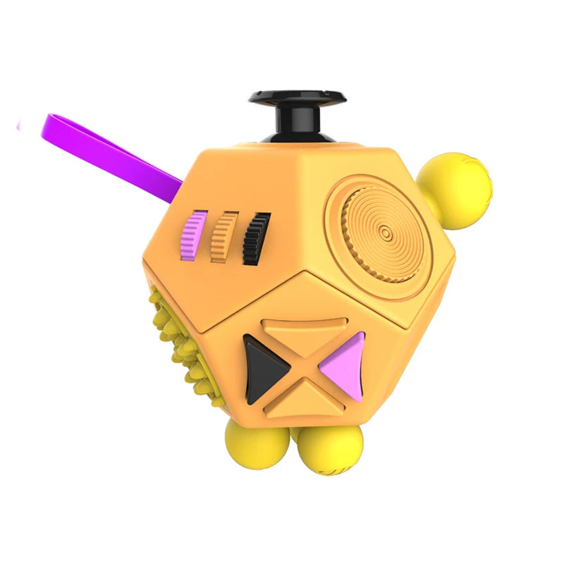 6/12 Sides Cube Decompression Toy Rainbow Stress Relief Autism ADHD OCD Anxiety Sensory Toys Fingertip Desk Toy for Kids Adult by Smarsty