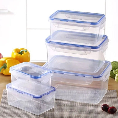 1Pc/4Pcs Refrigerator Storage Box Food Containers Plastic Fresh-Keeping Box with Lid Portable Storage Box Kitchen Organization by Smarsty