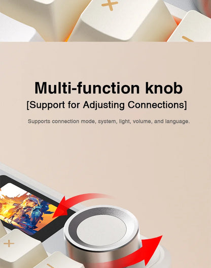 Wireless Gaming Keyboard With Macro Keys And TFT Display