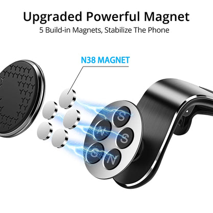 Magnetic Car Phone Holder Air Vent Clip Mount Rotatable - Smarsty