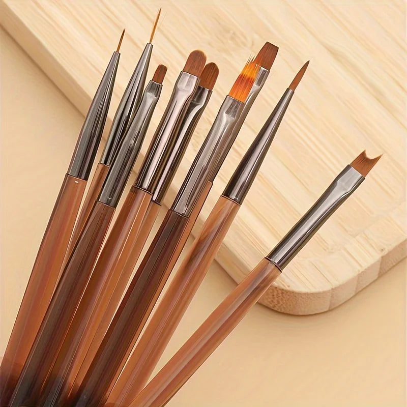 9PCS UV Gel Nail Brush Set for Creative Nail Art - Smarsty