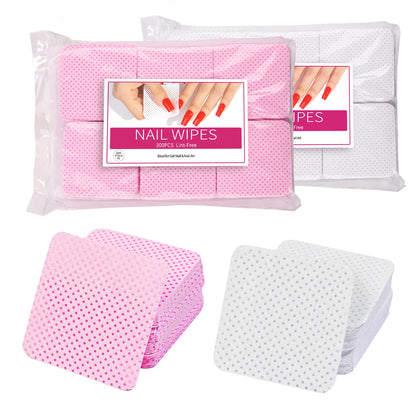 300 Pcs Lint Free Cotton Nail Polish Remover Wipes - Smarsty