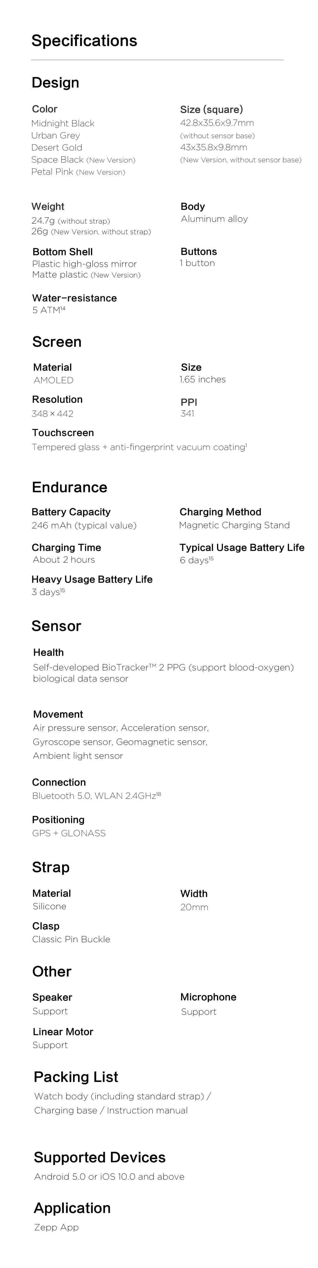 Amazfit GTS 2 Smartwatch with Health Tracking Features - Smarsty