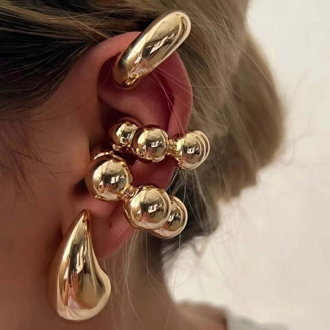 Trendy Vintage Geometric Clip Earrings for No Piercing Style - Smarsty