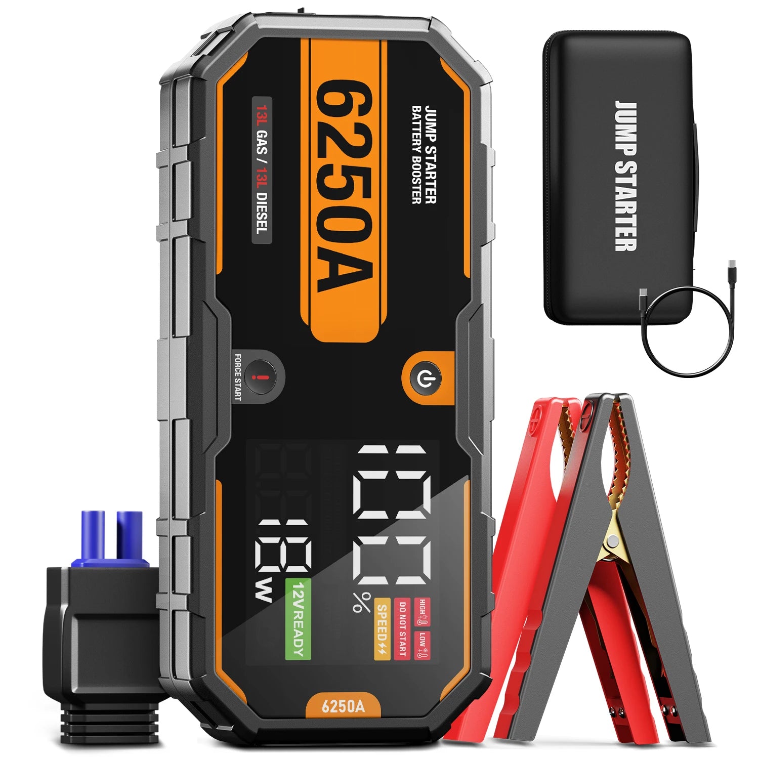 AdoreTrip Car 6000A Portable 12V  Jump Starter Power Bank 12V Auto Battery Charger Booster Starting Device With Led Light