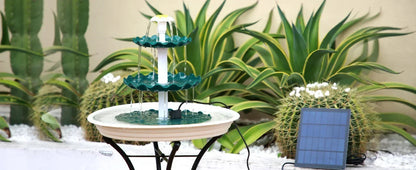 Solar Bird Bath Fountain with Detachable Pump for Garden Decor - Smarsty