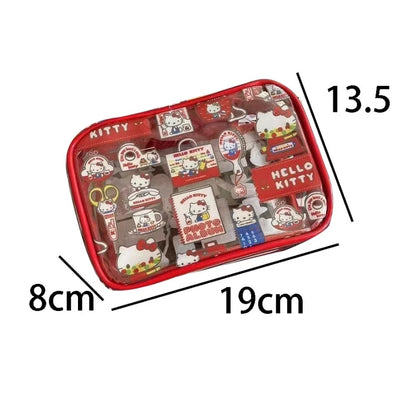 INS Korean Fashion HelloKitty Makeup Bag PVC Transparent Large Capacity Waterproof Lipstick Storage Bag WashBag Girls Woman Gift - Smarsty
