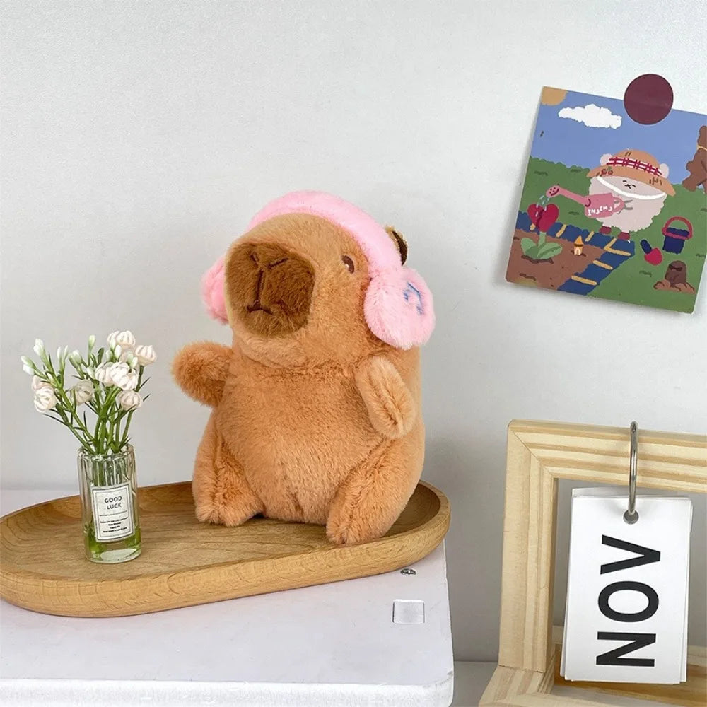 Cute Capybara Plush Toy Hoodie with Wings Simulation Doll Small Size Stuffed Animals Anime Fluffty Toy Birthday Party