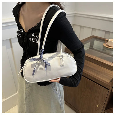 Large Capacity Silver Women Shoulder Bag Daily Use Casual - Smarsty