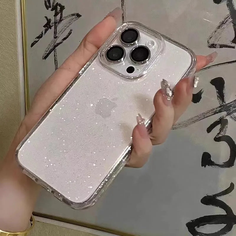 Clear Glitter Silicone Phone Case For iPhone Shockproof - Smarsty