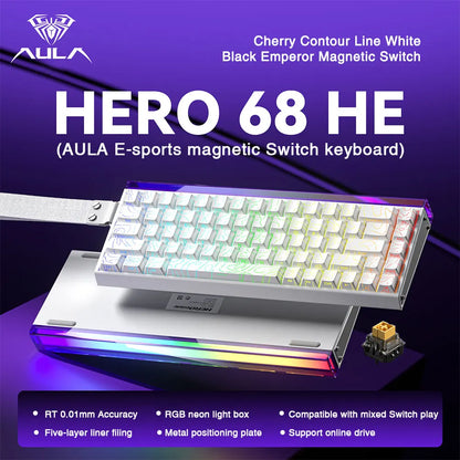 68 Key Magnetic Switch Keyboard Rapid Trigger RGB Wired
