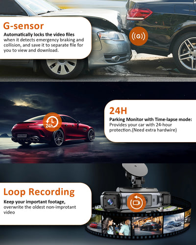 4Channel WiFi Dash Cam Night Vision With Loop Recording - Smarsty