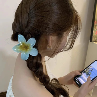 Hawaiian Gradient Hair Clips Flower Beach Vacation Style - Smarsty
