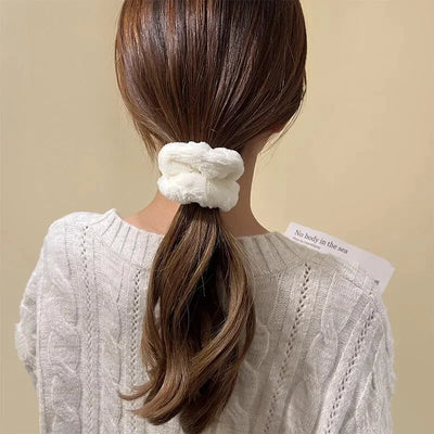 7/21 Pcs/Set Women Hair Scrunchies Set Plush Solid Hair Band for Girls Ponytail Holder Rubber Bands Hair Ties Hair Accessories - Smarsty