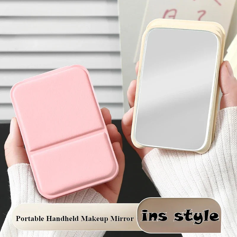 Cute Portable Makeup Mirror With Slim Foldable Design - Smarsty