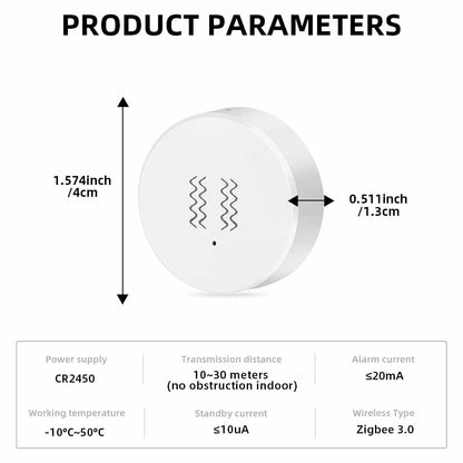 Zigbee Vibration Sensor with Real-Time Motion Alerts - Smarsty