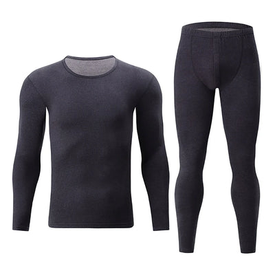 2/4 Pcs Men's Solid Color Simple Autumn And Winter Thermal Underwear Comfortable And Casual Bottoming Underwear Teenagers Pajama - Smarsty