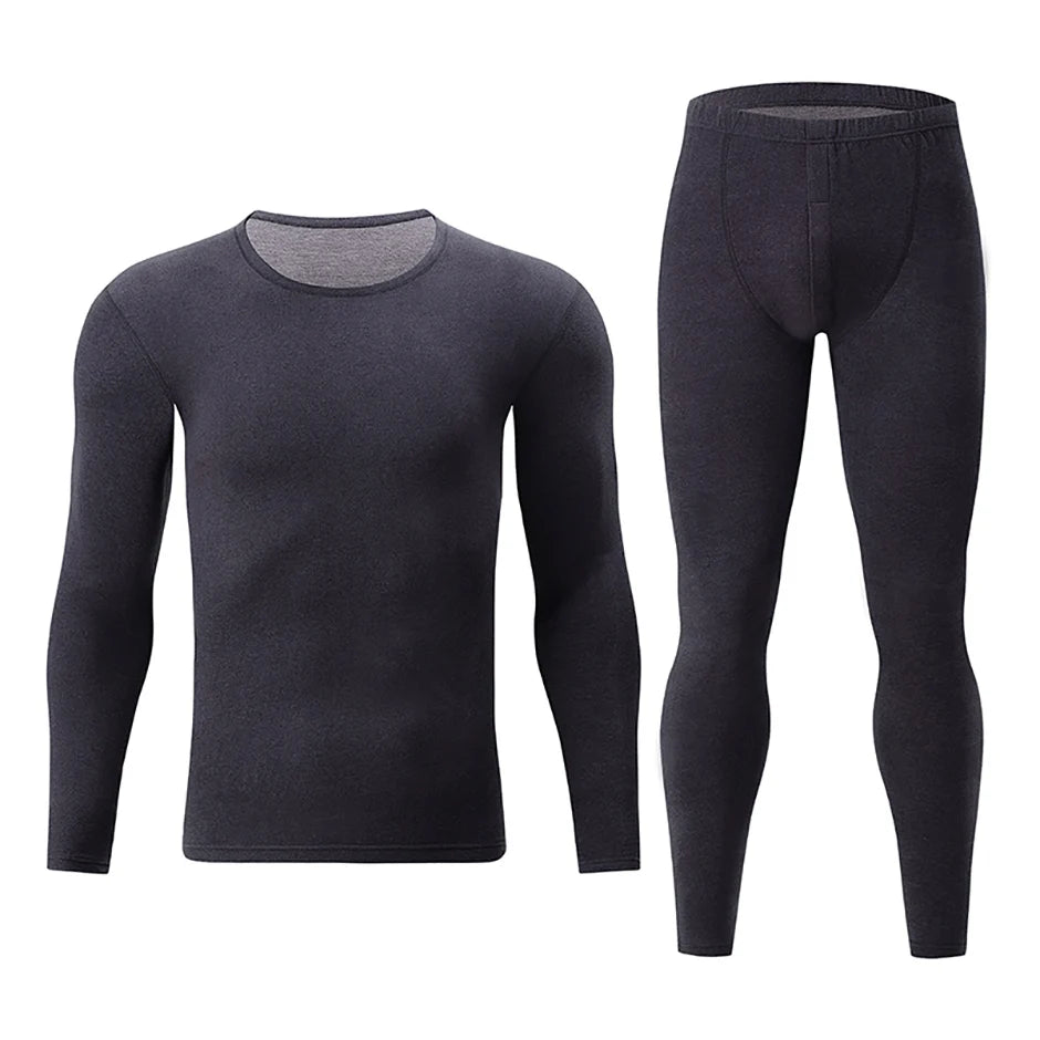 2/4 Pcs Men's Solid Color Simple Autumn And Winter Thermal Underwear Comfortable And Casual Bottoming Underwear Teenagers Pajama - Smarsty