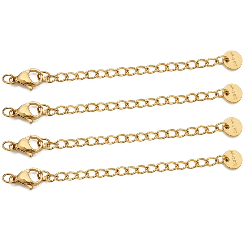Stainless Steel Extension Chains Lobster Clasps Durable - Smarsty