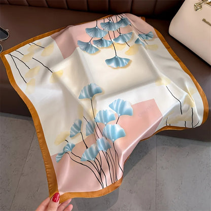 Luxury Silk Square Scarf for Women Spring Summer - Smarsty