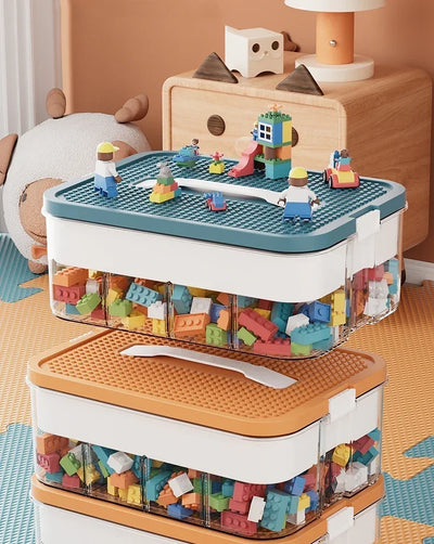 Plastic Lego Storage Box Children Jigsaw Puzzle Building Block Lego Container Classification Part Sort Box Kidroom Toy Organizer - Smarsty