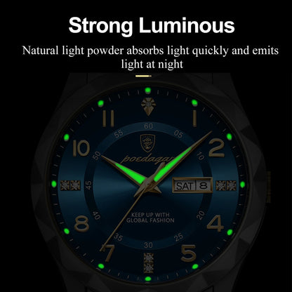 Luxury Waterproof Quartz Watch for Men with Luminous Dial - Smarsty