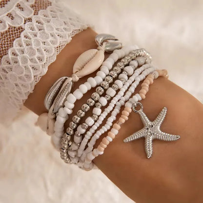 Bohemian Shell Beaded Bracelet Set for Women - Smarsty