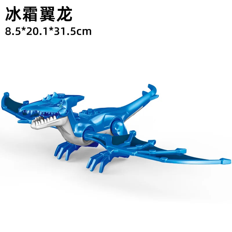 Jurassic World 3 Brutal Raptor Building Blocks Dinosaur Bricks Tyrannosaurus Indominus I-Rex Assemble Toy For Children by Smarsty