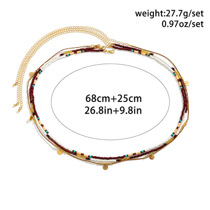 Bohemian Multi Layered Beaded Waist Chain Jewelry - Smarsty