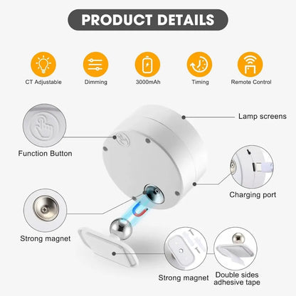 Magnetic LED Wall Light with Dimmable Feature - Smarsty