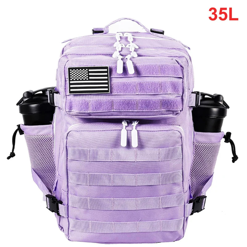35L Tactical Backpack for Women Men Molle Outdoor Travel Camping Hiking Bag Sports Weekend Athlete Gym Rucksack Dual Cup Holders - Smarsty