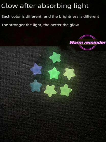 7 pcs set for Clogs Glow-in-the-dark star detachable accessory shoe charms decoration
