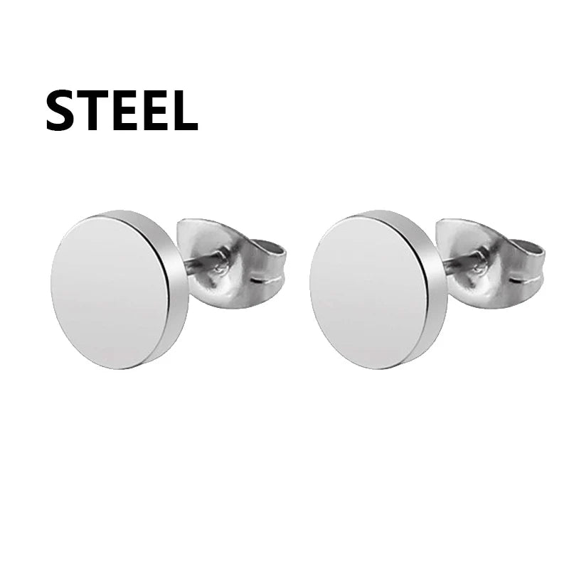 Punk Stainless Steel Stud Earrings Set for Men and Women - Smarsty