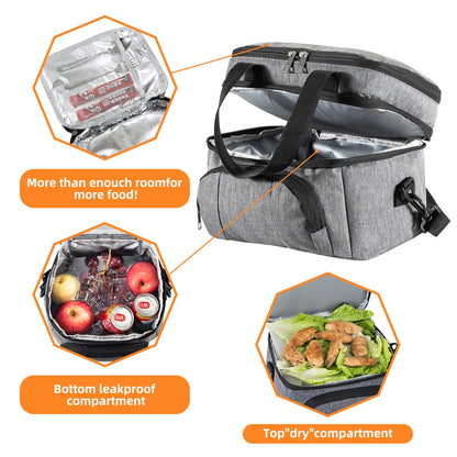 Insulated Lunch Bag With Adjustable Strap And Waterproof - Smarsty