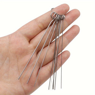 10 Stainless Steel Needle Shower Head Cleaning Brush Set, Suitable for Multi Size Shower Heads,bathroom Accessory Cleaning Tools - Smarsty