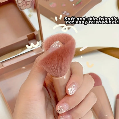 5Pcs Portable Makeup Brush Set With Mirror - Smarsty