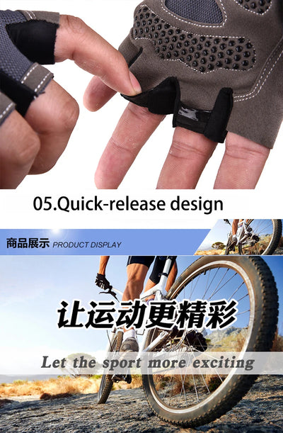 Breathable Anti Slip Half Finger Cycling Gloves for Men and Women - Smarsty