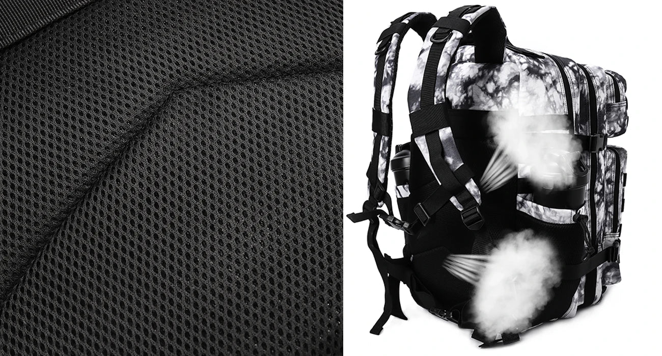 LHI 45L Tactical Backpack for Men and Women Large Athlete Gym Bag Outdoor Sports Hiking Survival Rucksack with Bottle Holder - Smarsty