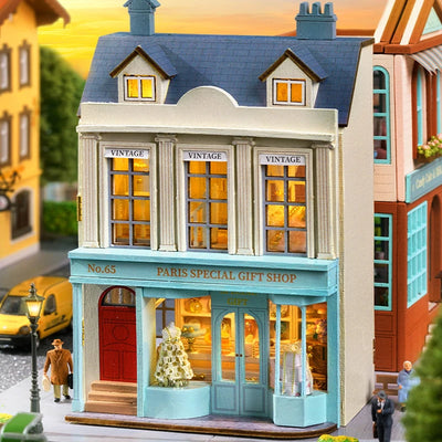 DIY Mini Wooden Doll House Assembly Building Model Pink Princess Villa Architecture Kit 3D Puzzle Dollhouse With Furniture Gifts by Smarsty