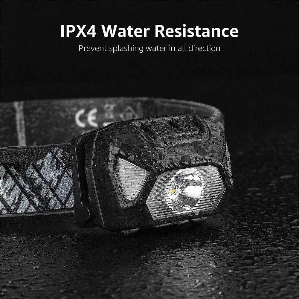 6 Modes Usb Rechargeable Headlamp IPX4 Waterproof Headlight Flashlights LED Head Lamp With Red Green Light For Outdoor Fishing by Smarsty